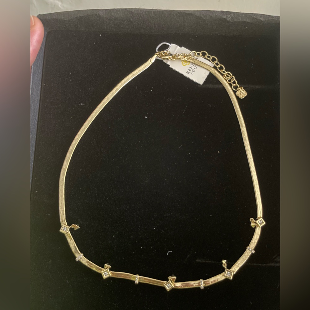 Kendra Scott Gold Necklace with Geometric Accents